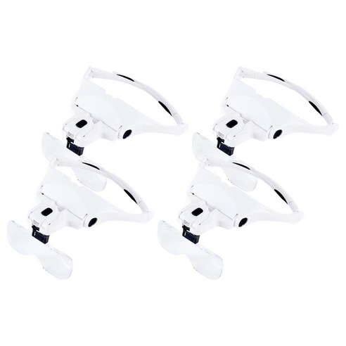 안경 확대경 헤드형 화이트, 4개