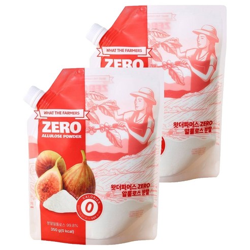 왓더파머스 설탕 대체 ZERO 칼로리 요리용 알룰로스 분말, 2개, 350g