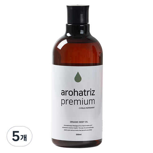 아로하트리즈 프리미엄 바디마사지오일 사이프러스 페퍼민트, 500ml, 5개