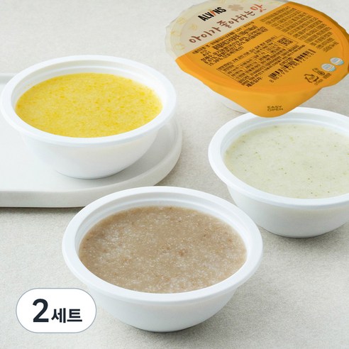 엘빈즈 클래식 냉장 이유식 초기2(만 5~6개월) A세트, (닭가슴살브로콜리묽은죽 + 아보카도당근묽은죽 + 한우사과묽은죽 + 콜리플라워고구마묽은죽) x 160g, 2세트