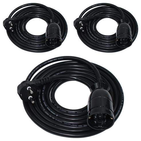 원스탑 고용량 전기 연장선 멀티탭 1구, 3m, 블랙, 3개