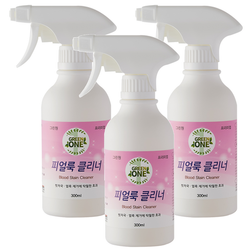 GREENONE 피 얼룩 클리너 얼룩제거제, 3개, 300ml