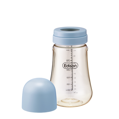 에디슨 국산 모유감성 PPSU 젖병 340ml, 노꼭지, 블루, 1개