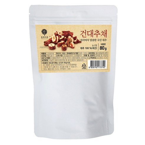 몸애조화 건대추채, 80g, 1개