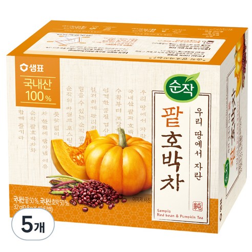 순작 팥호박차 티백, 0.8g, 40개입, 5개