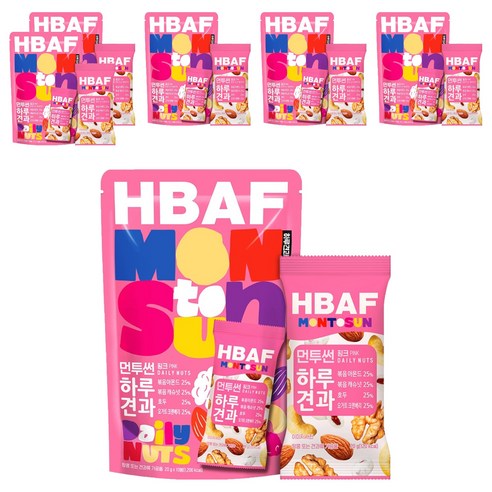 바프 먼투썬 하루견과 핑크, 20g, 60개