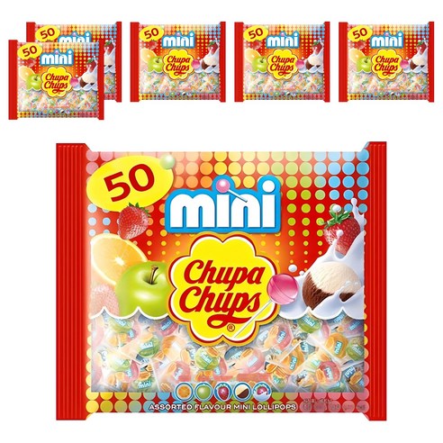 츄파춥스 미니 막대사탕 랜덤 발송, 300g, 6개
