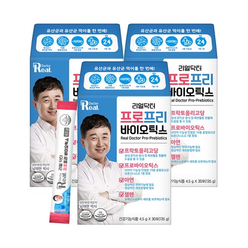 리얼닥터 프로프리 바이오틱스, 30포, 135g, 90포