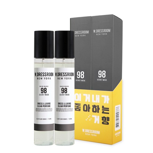 더블유드레스룸 드레스 리빙 클리어 퍼퓸 S2 150ml, No 98 시크릿 머스크, 2개