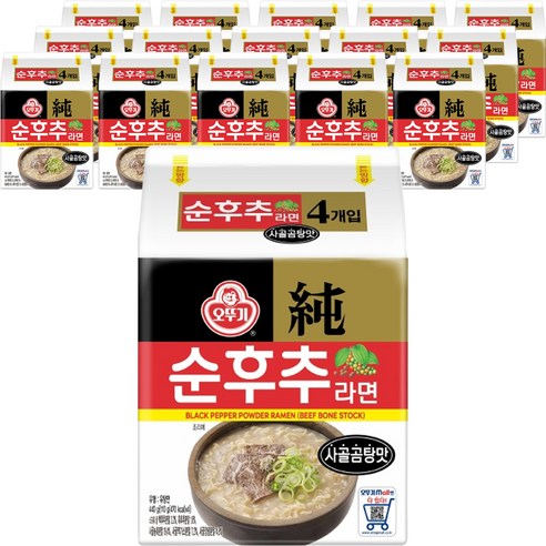 오뚜기 순후추라면 사골곰탕맛 110g, 16개