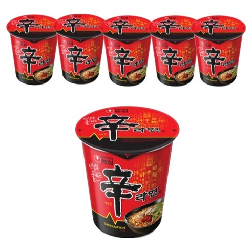 신라면 컵 65g, 6개
