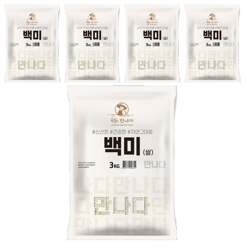 곡물을만나다 백미, 3kg, 5개