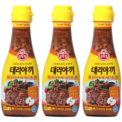 오뚜기 데리야끼소스, 280g, 3개