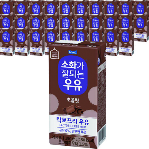 소화가잘되는우유 초콜릿, 190ml, 72개