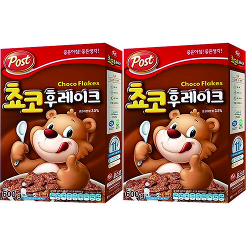 동서 포스트 쵸코후레이크 시리얼, 600g, 2개