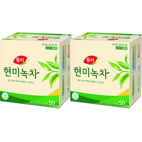 동서 현미녹차 티백, 100개
