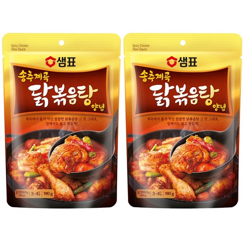 샘표 송추계곡 닭볶음탕 양념, 180g, 2개