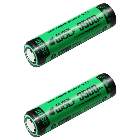 블랙울프 18650 B3 LG셀 충전 배터리 3500mAh, 1개입, 2개