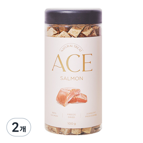 에이스트릿 반려동물 트릿 동결건조 간식, 연어, 100g, 2개