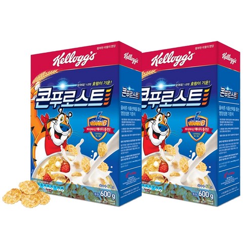 켈로그 콘푸로스트 시리얼, 600g, 2개
