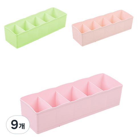 마켓감성 5칸 다용도 속옷정리함 랜덤 발송, 9개