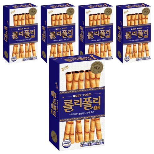 해태제과 롤리폴리 초코, 62g, 5개