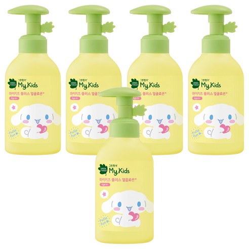 그린핑거 산리오 유아용 마이키즈 플러스 얼굴로션, 160ml, 5개