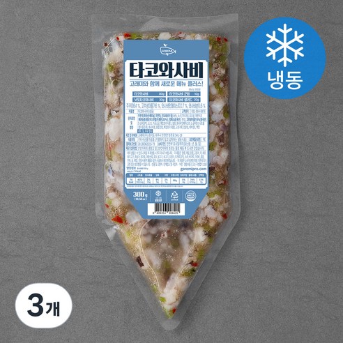 고래미 타코와사비 (냉동), 300g, 3개