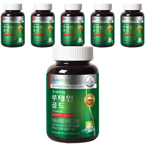 뉴트리디데이 프리미엄 루테인 골드 350mg, 90정, 6개
