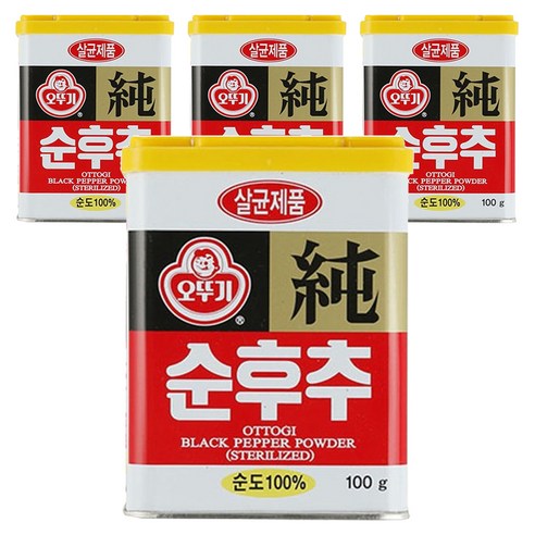 오뚜기 순후추, 100g, 4개