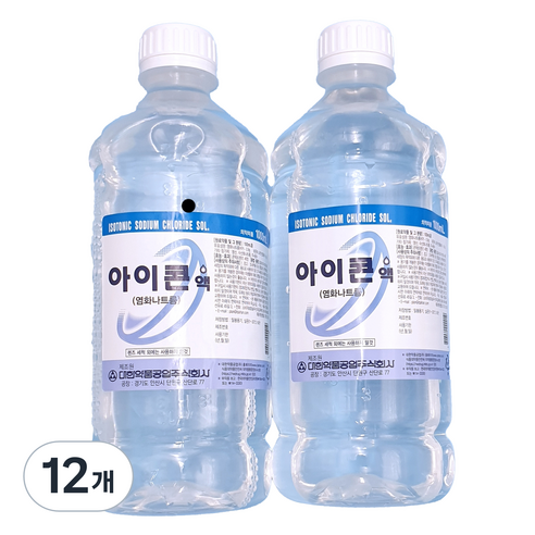 대한약품공업주식회사 아이콘 렌즈 세정액, 1L, 12개