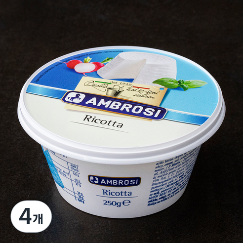 암브로시 리코타 치즈, 250g, 1개입, 4개