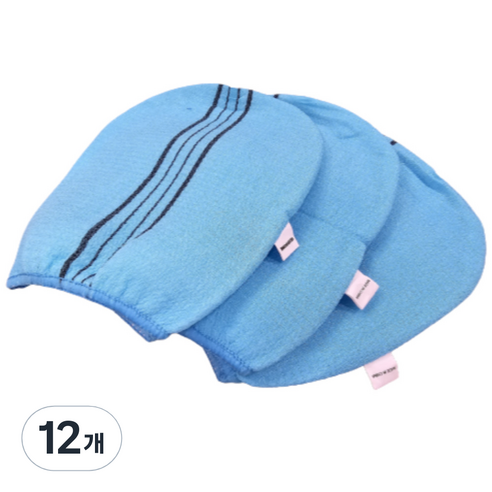 여비홈 때밀이 때수건 벙어리 이태리 타월, 블루, 1개입, 12개