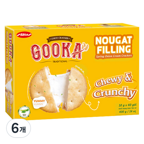 비비카 구카 누가 필링 크래커, 400g, 6개