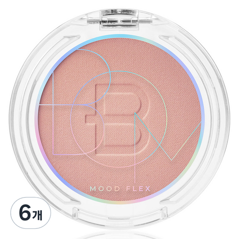 비오엠 무드 플렉스 파우더 블러쉬 4.3g, 01 WARM PINK, 6개