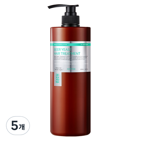 하라즈 맥주효모 트리트먼트 코튼향, 1L, 5개