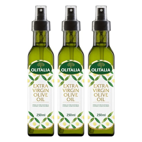 올리타리아 엑스트라버진 올리브유 직사형 스프레이타입, 250ml, 3개