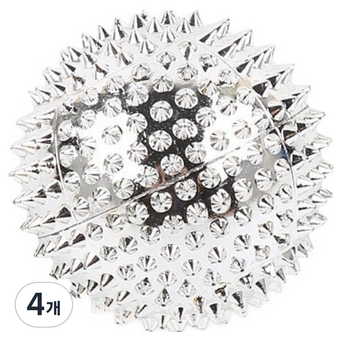 덴빌리어 상쾌한 쾌적한 마사지 기구 3.2cm, 4개, 실버
