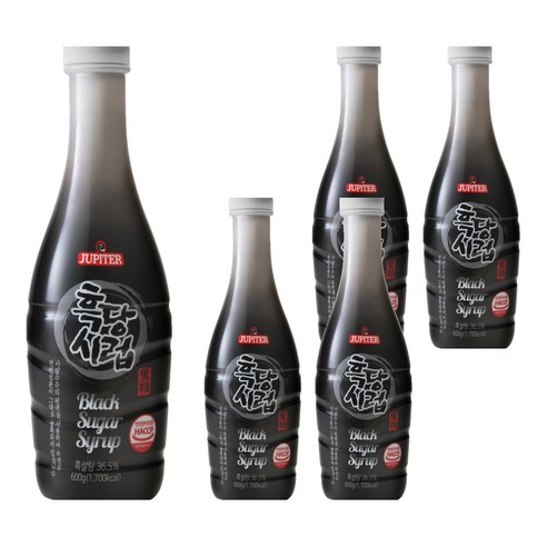 쥬피터 흑당시럽, 600g, 5개