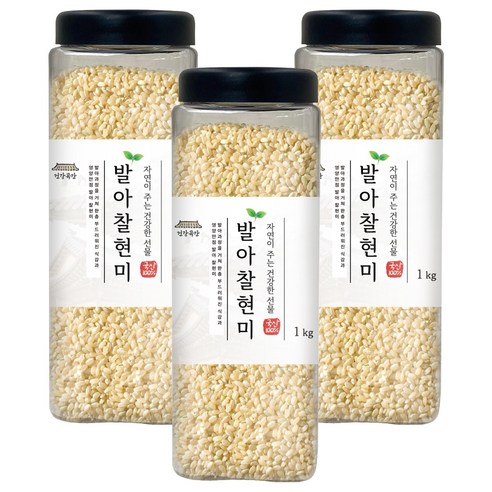 건강곡간 발아찰현미, 1kg, 3개