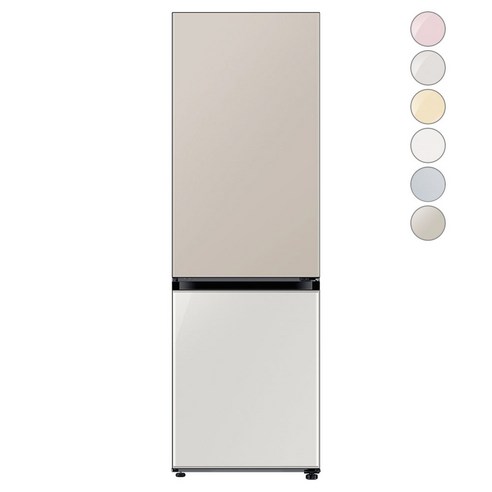 [색상선택형] 삼성전자 비스포크 냉장고 방문설치, 새틴 베이지 + 글램 화이트