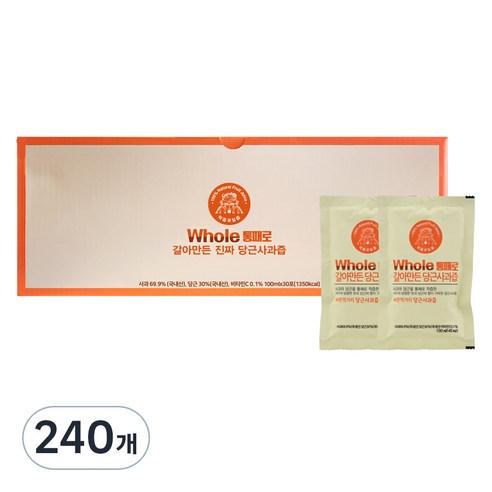 통째로 갈아만든 진짜 당근사과즙, 100ml, 240개