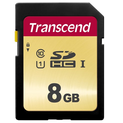 트랜센드 SD카드 MLC 메모리카드 TS8GSDC500S, 8GB