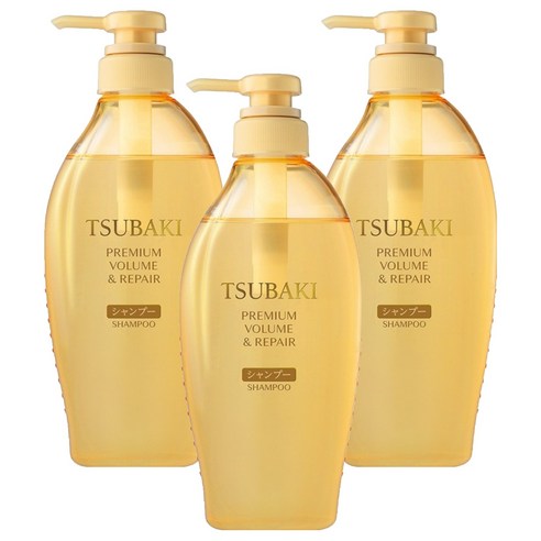 츠바키 프리미엄 볼륨 & 리페어 샴푸 까멜리아, 3개, 450ml
