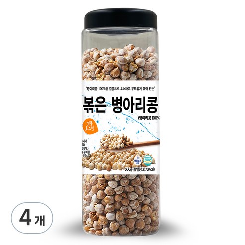 대구농산 볶은 병아리콩 통, 500g, 4개