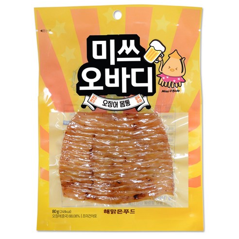 해맑은푸드 미쓰오바디 오징어, 1개, 80g