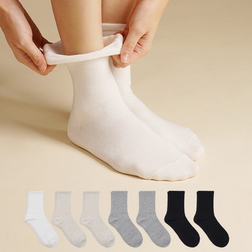 삭스팝 여성용 밴드 조임 없이 발이 편한 무압박 양말 8켤레 세트