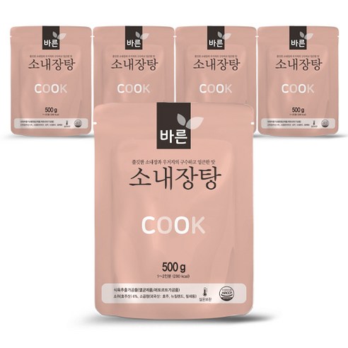 바른 소내장탕, 500g, 5개