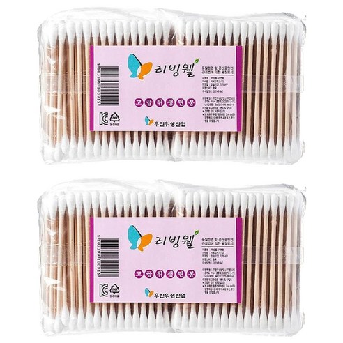 리빙웰 위생 면봉, 400개입, 20개