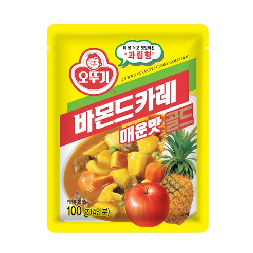라이브잇 오뚜기 바몬드 카레 과립형 골드 매운맛 100g 1개, 6개